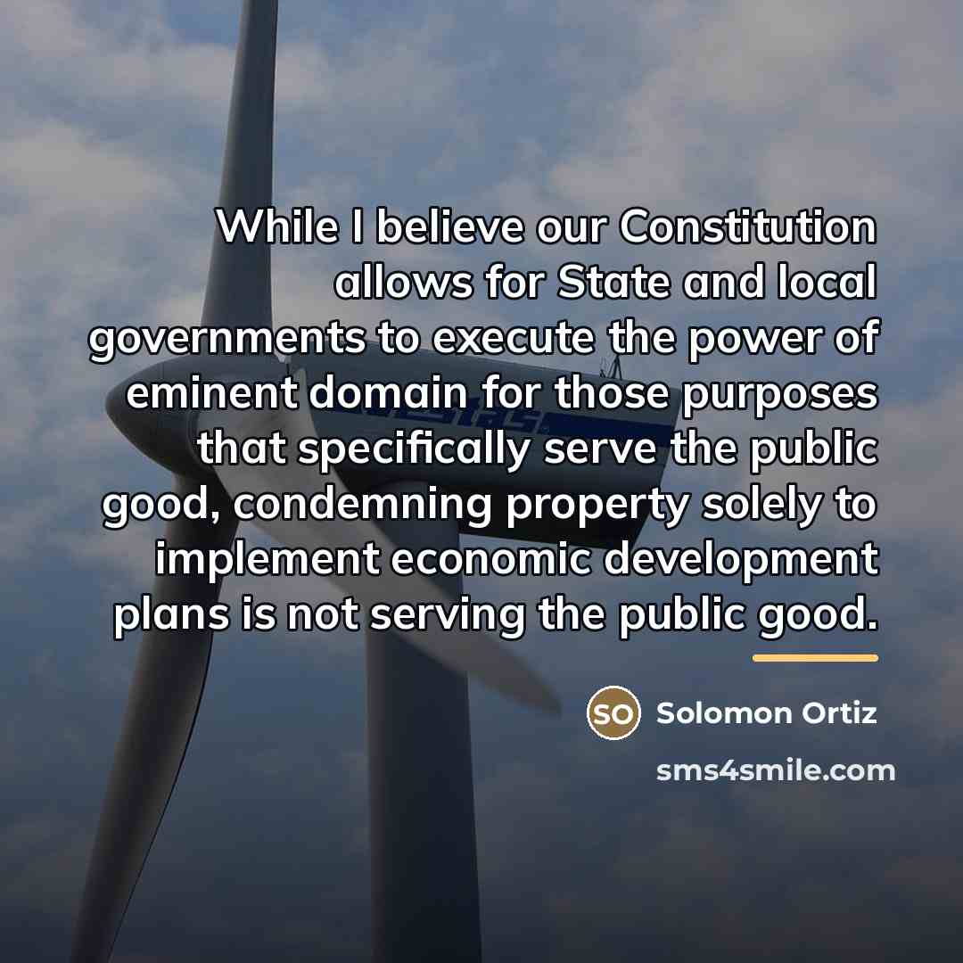 “While I believe our Constitution allows for State and local…” quote by Solomon Ortiz