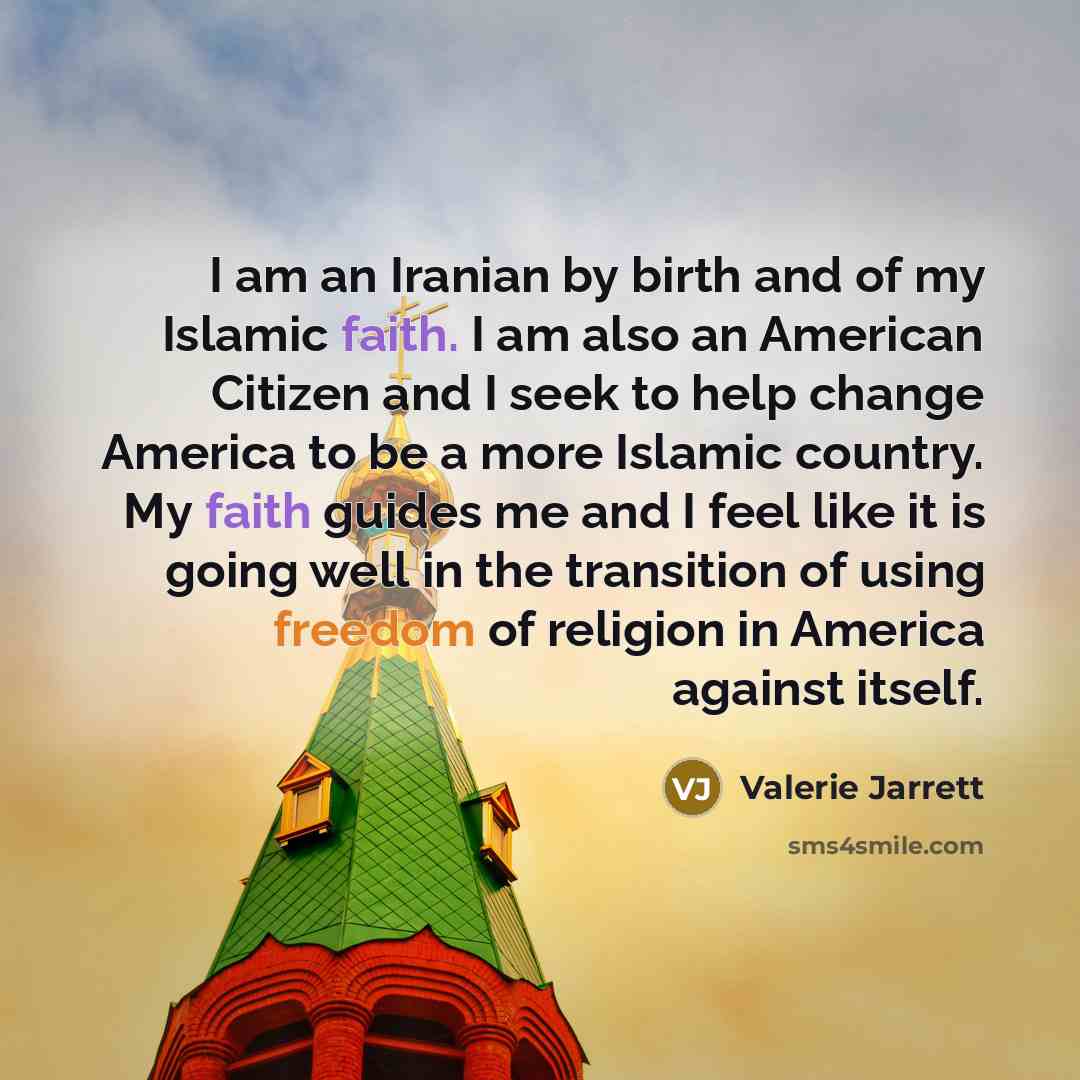 “I am an Iranian by birth and of my Islamic…” quote by Valerie Jarrett