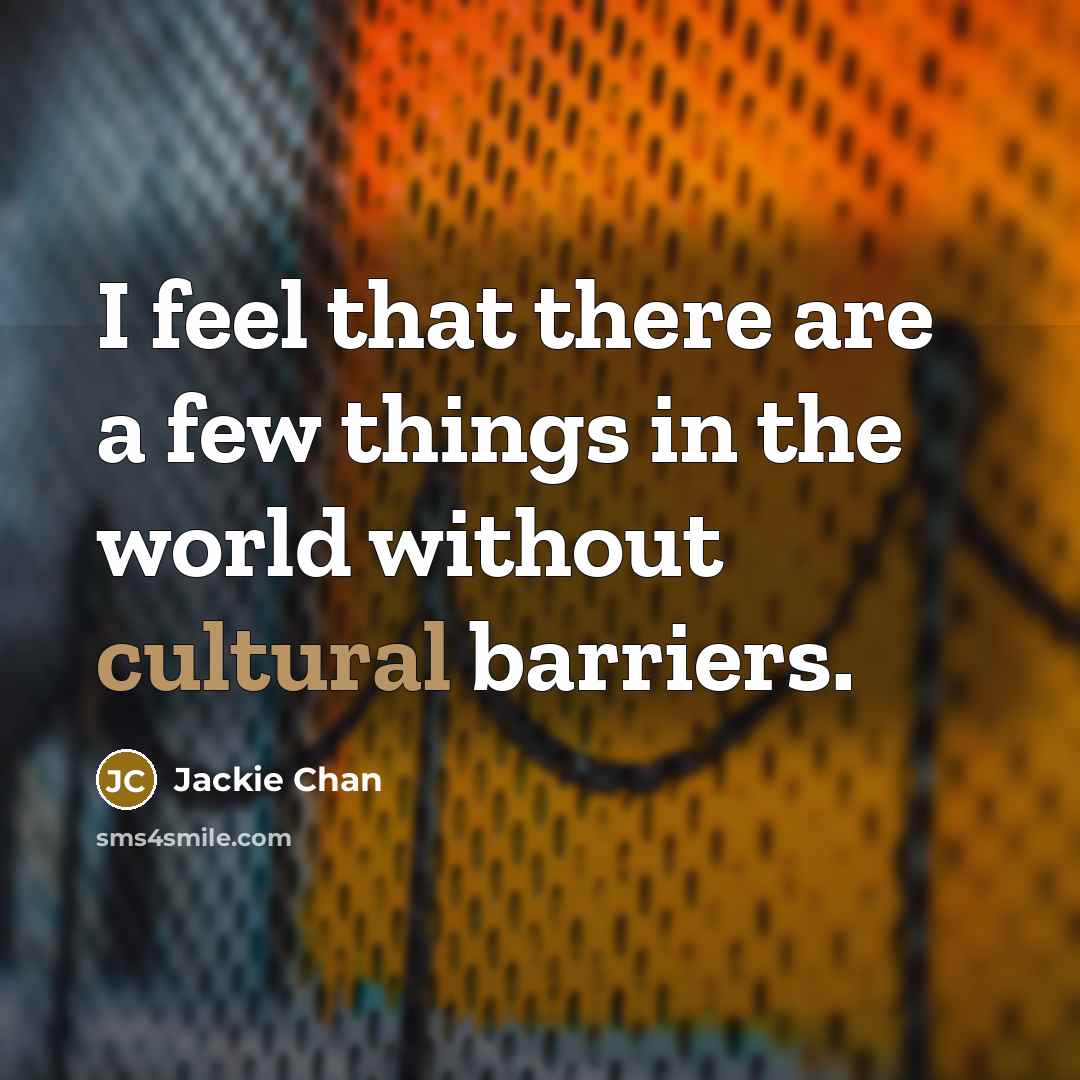“I feel that there are a few things in the…” quote by Jackie Chan