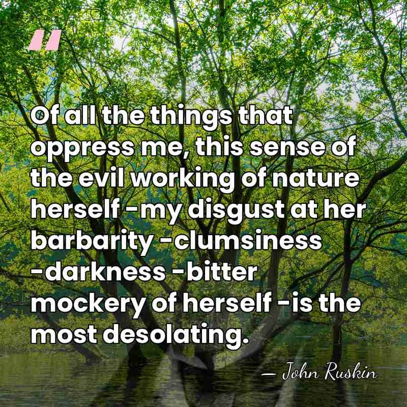 Of all the things that oppress me, this sense of the evil&hellip; - John Ruskin