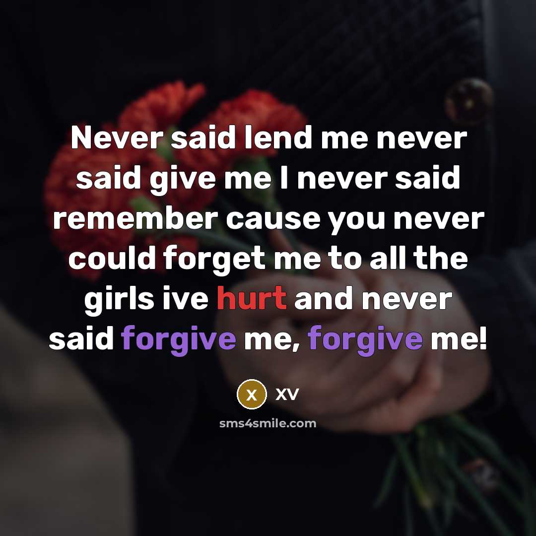 “Never said lend me never said give me I never…” quote by XV