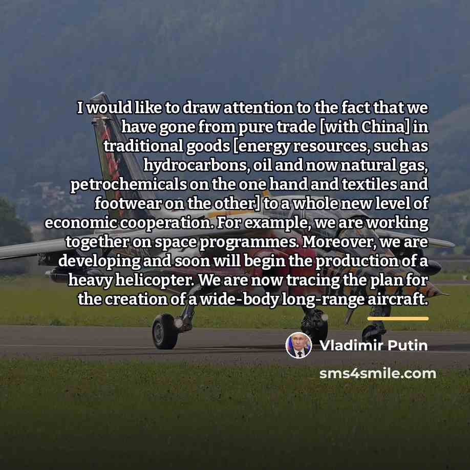 “I would like to draw attention to the fact that…” quote by Vladimir Putin