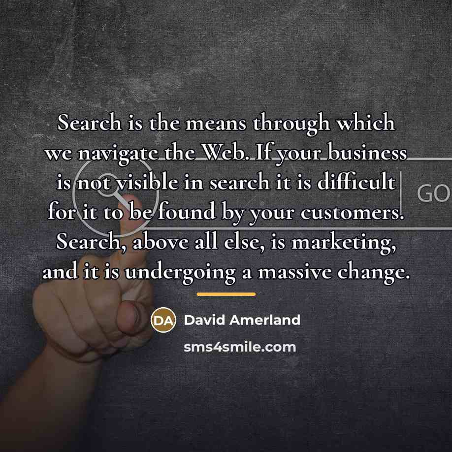 “Search is the means through which we navigate the Web.…” quote by David Amerland