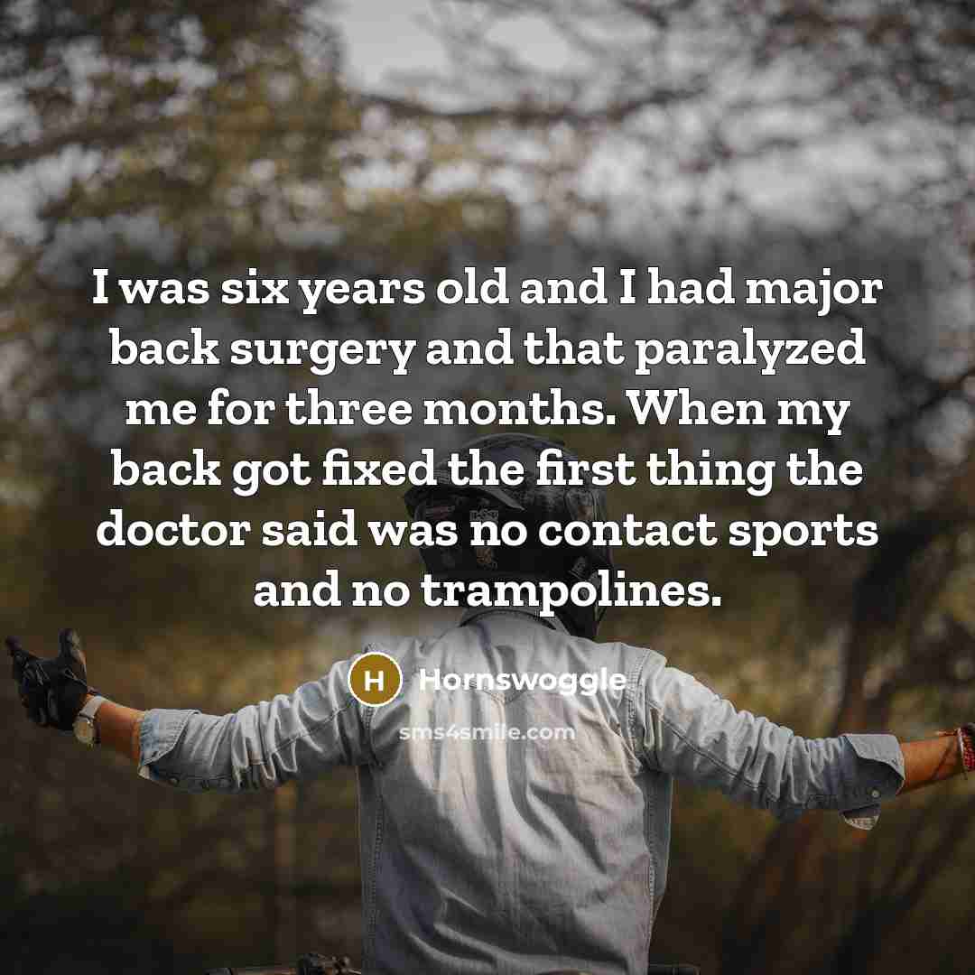 “I was six years old and I had major back…” quote by Hornswoggle