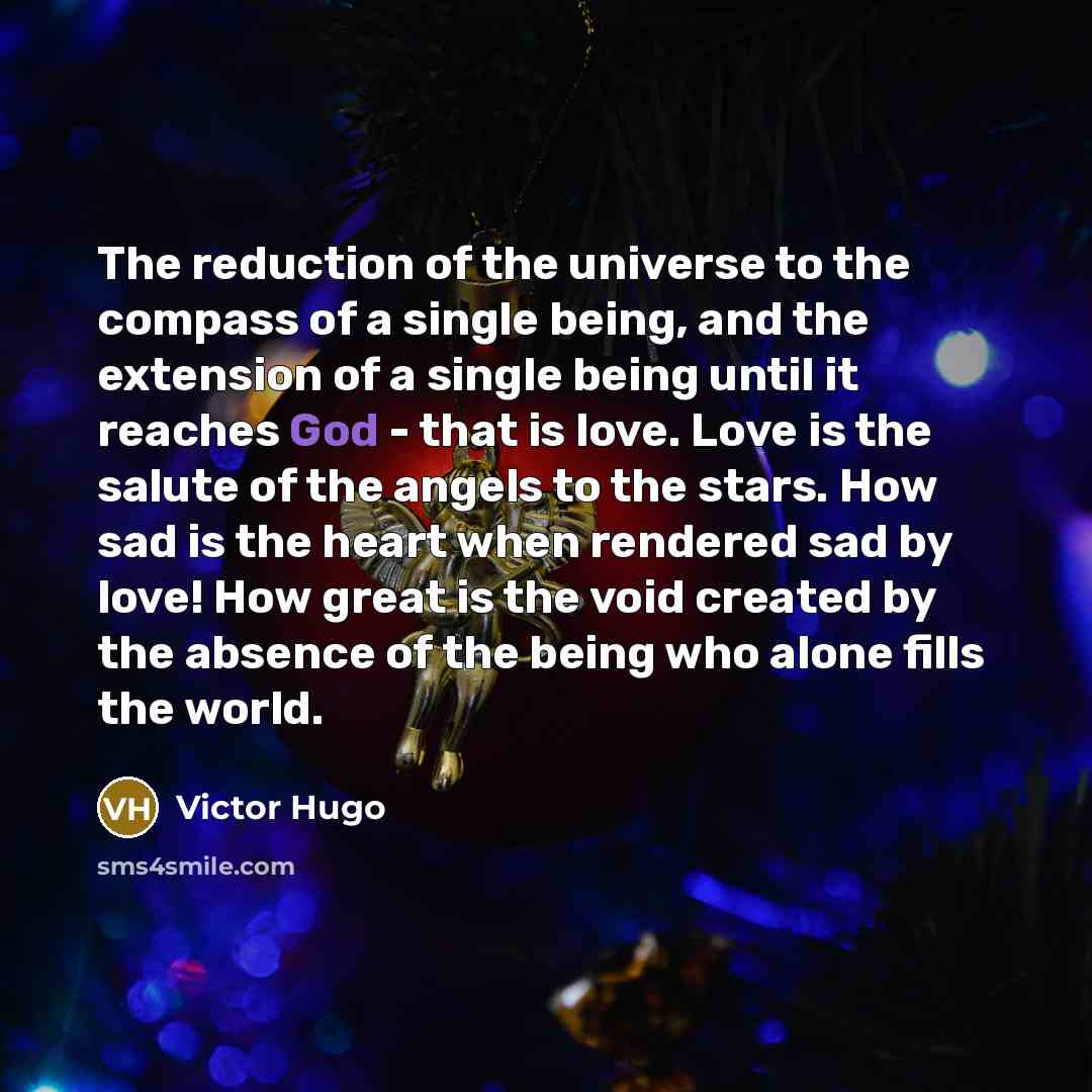 “The reduction of the universe to the compass of a…” quote by Victor Hugo