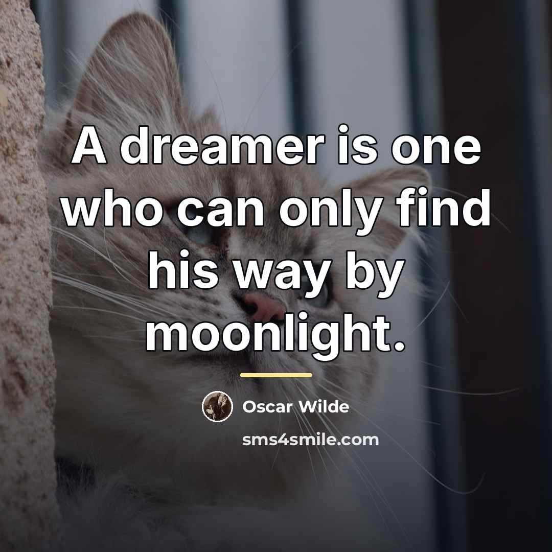 “A dreamer is one who can only find his way…” quote by Oscar Wilde