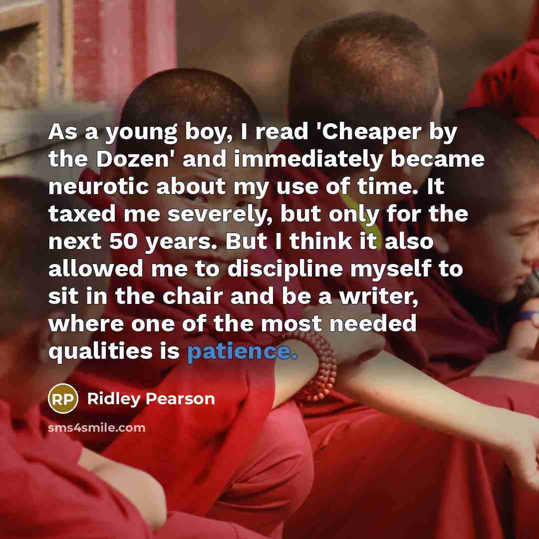“As a young boy, I read 'Cheaper by the Dozen'…” quote by Ridley Pearson