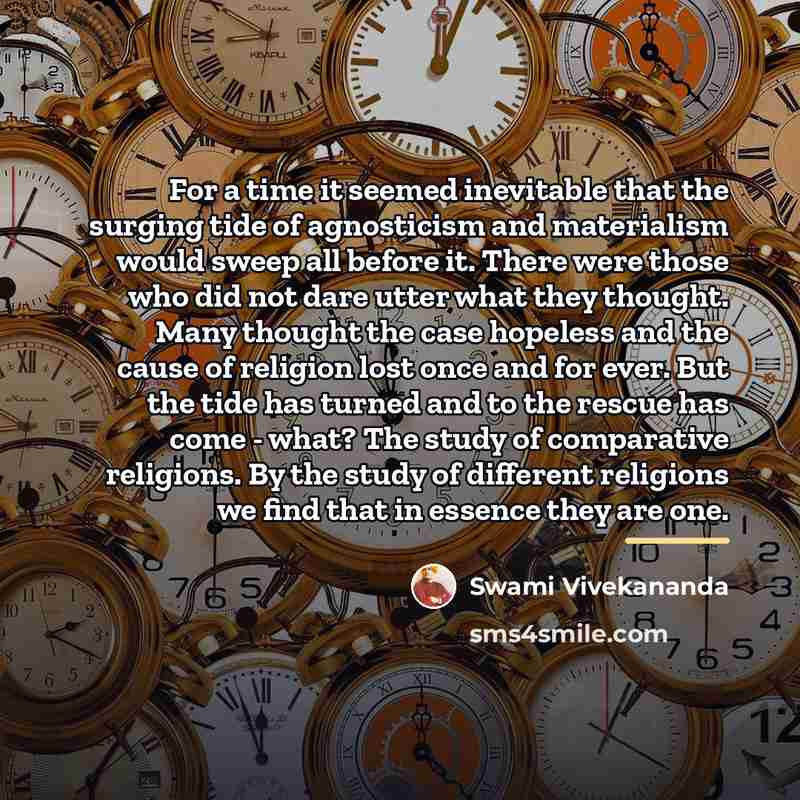“For a time it seemed inevitable that the surging tide…” quote by Swami Vivekananda
