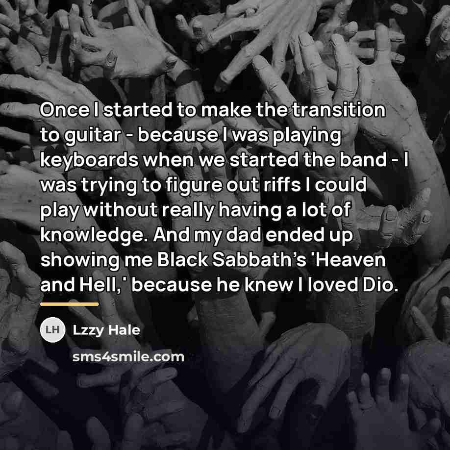 “Once I started to make the transition to guitar -…” quote by Lzzy Hale