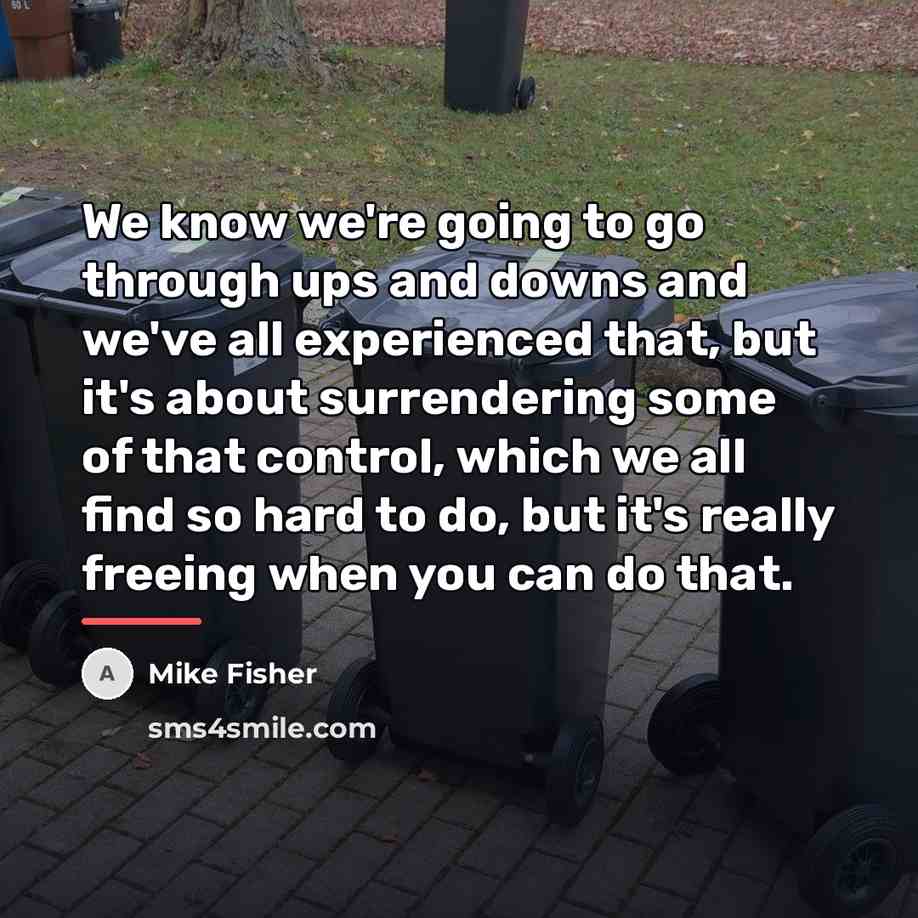 “We know we're going to go through ups and downs…” quote by Mike Fisher