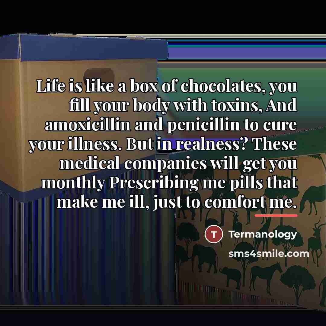 “Life is like a box of chocolates, you fill your…” quote by Termanology