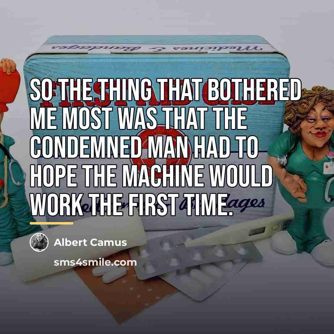 “So the thing that bothered me most was that the…” quote by Albert Camus