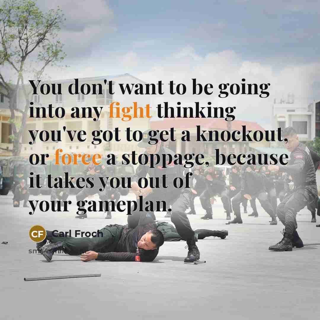 “You don't want to be going into any fight thinking…” quote by Carl Froch