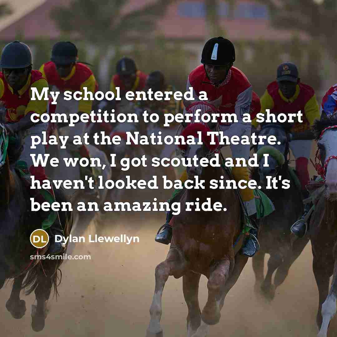 “My school entered a competition to perform a short play…” quote by Dylan Llewellyn