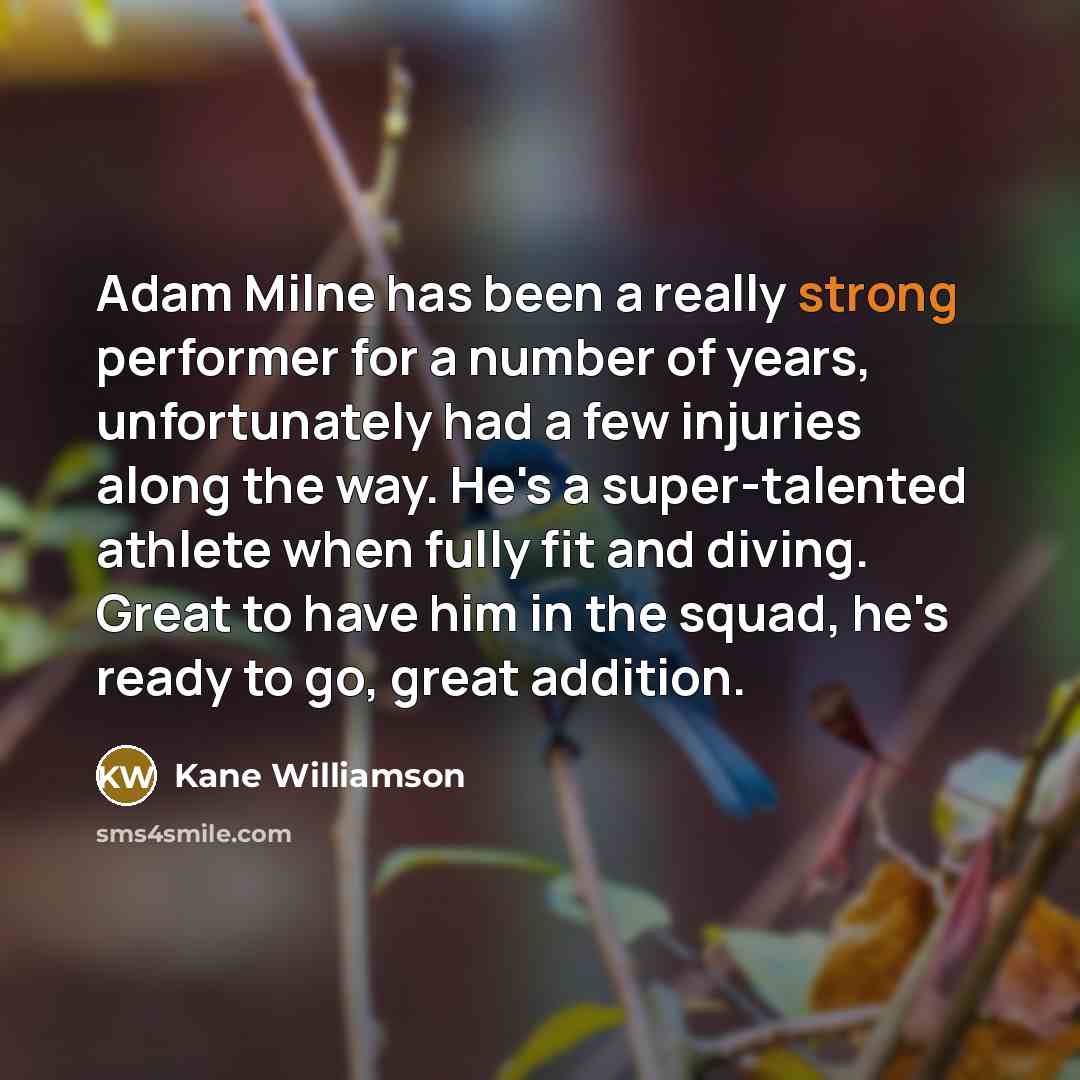 “Adam Milne has been a really strong performer for a…” quote by Kane Williamson