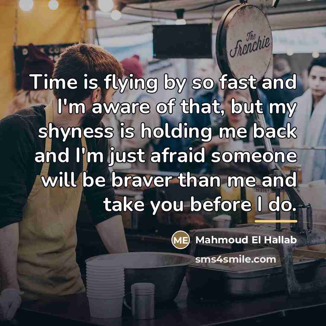 “Time is flying by so fast and I'm aware of…” quote by Mahmoud El Hallab