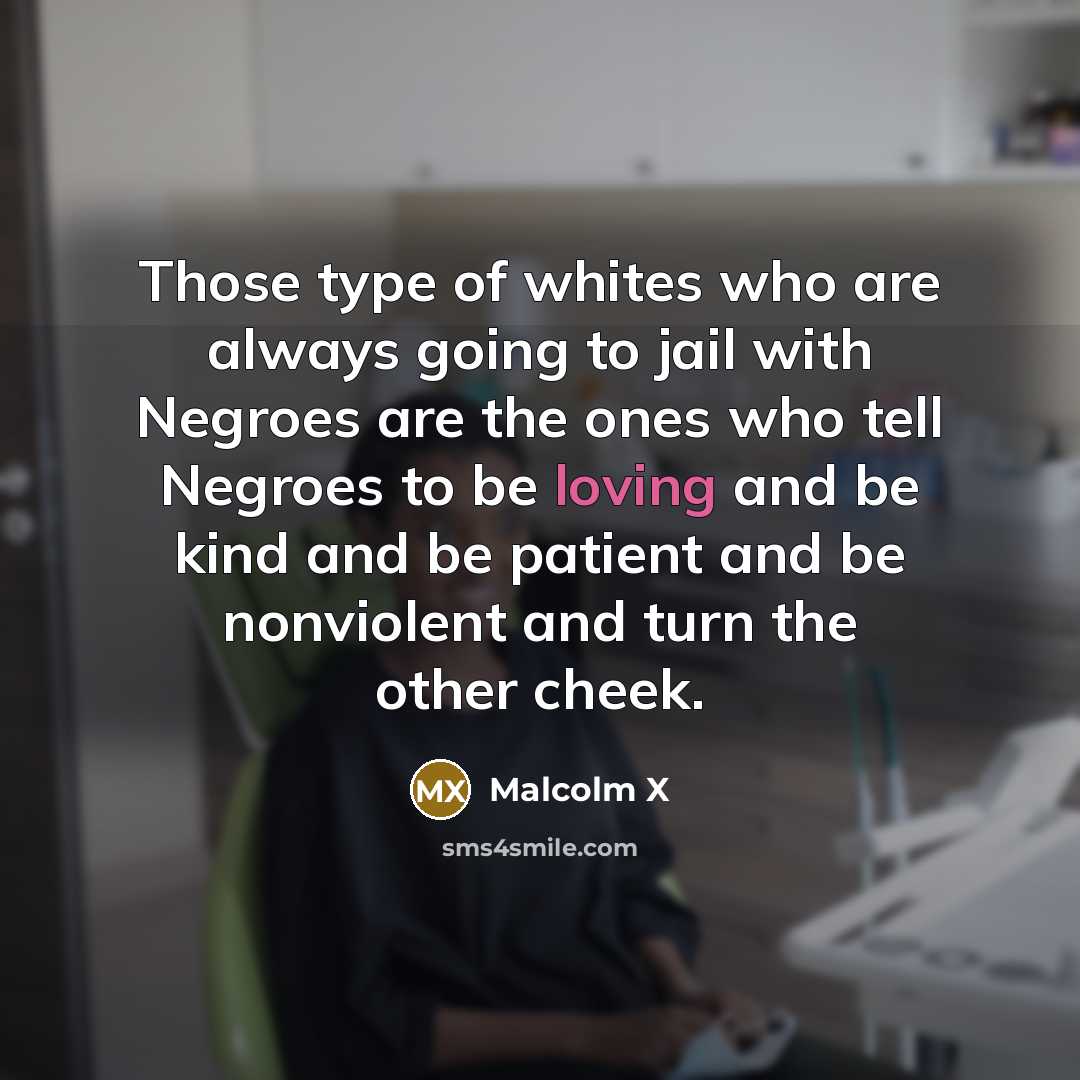 “Those type of whites who are always going to jail…” quote by Malcolm X