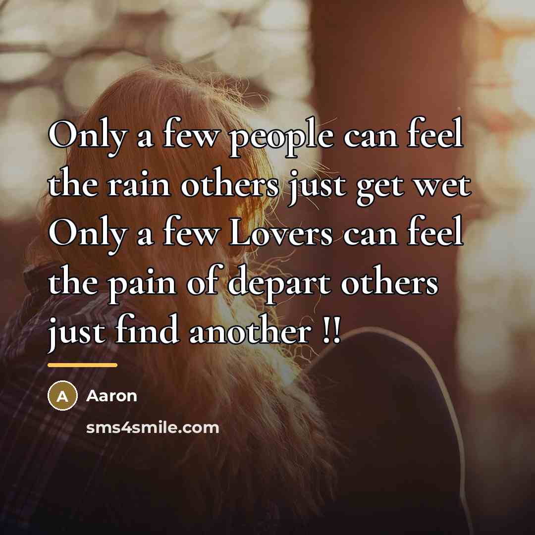 “Only a few people can feel the rain others just…” quote by AaRon