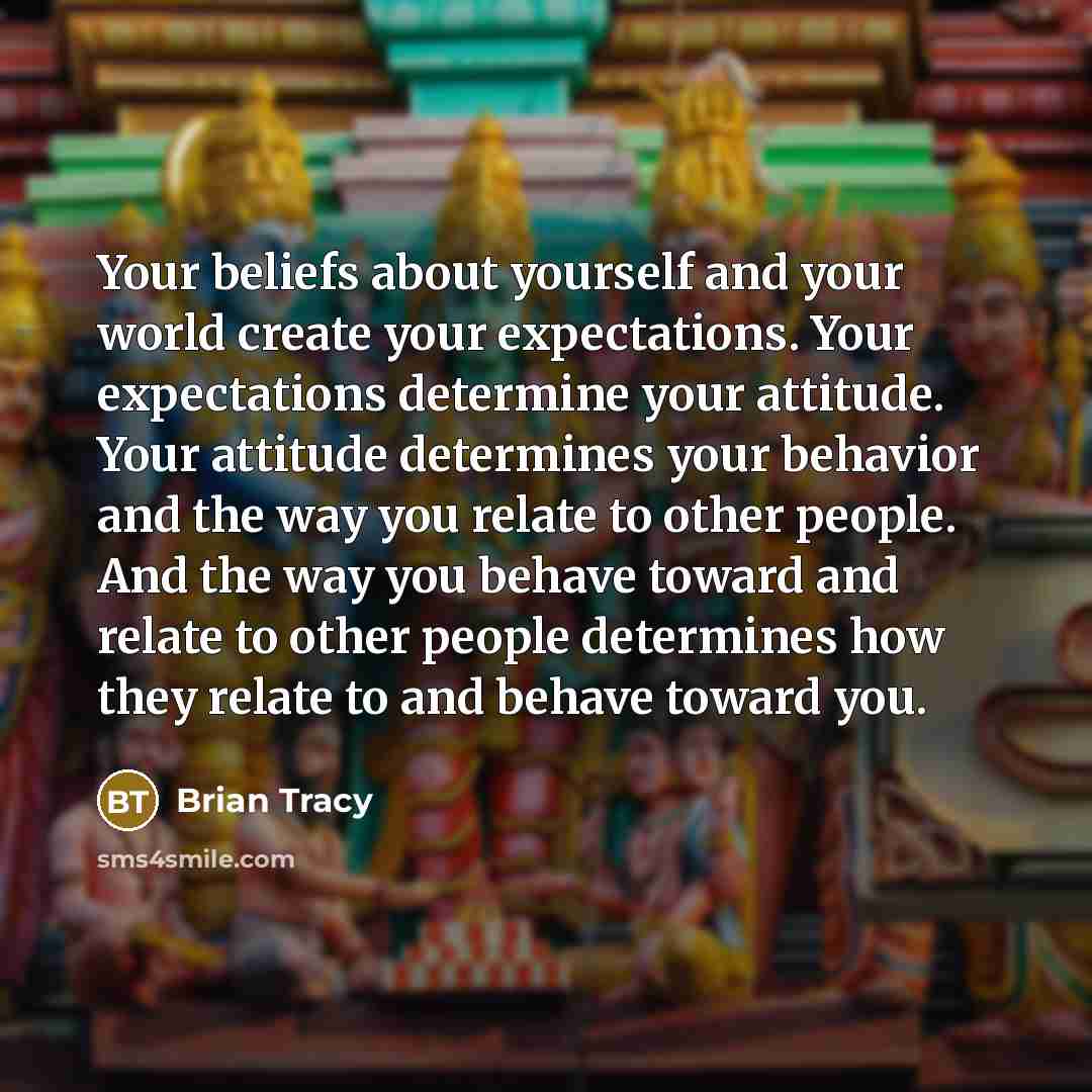 “Your beliefs about yourself and your world create your expectations.…” quote by Brian Tracy