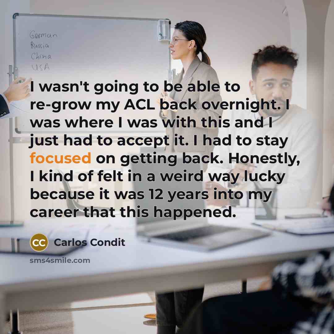 “I wasn't going to be able to re-grow my ACL…” quote by Carlos Condit