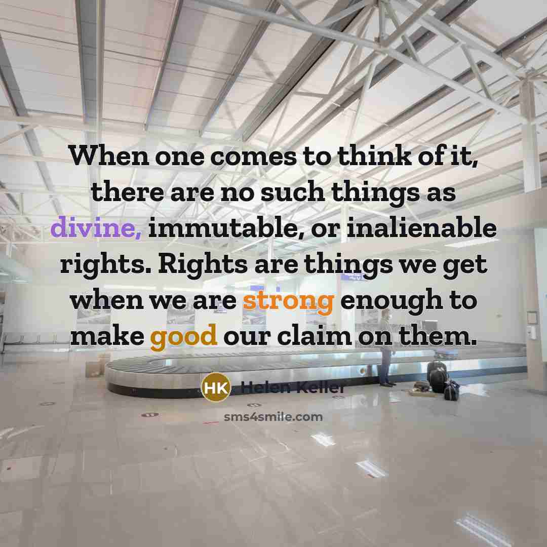 “When one comes to think of it, there are no…” quote by Helen Keller