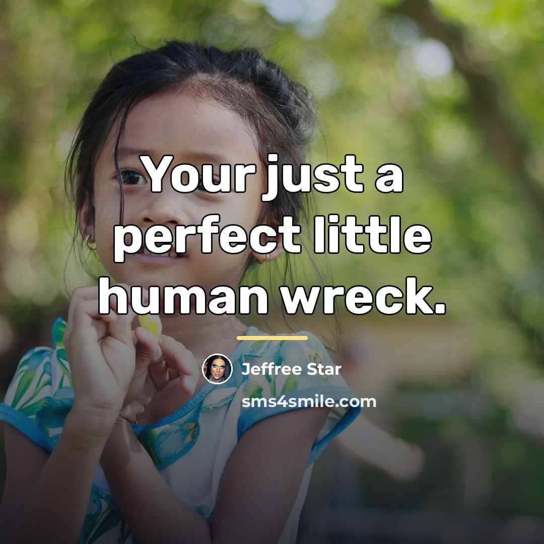 “Your just a perfect little human wreck.…” quote by Jeffree Star