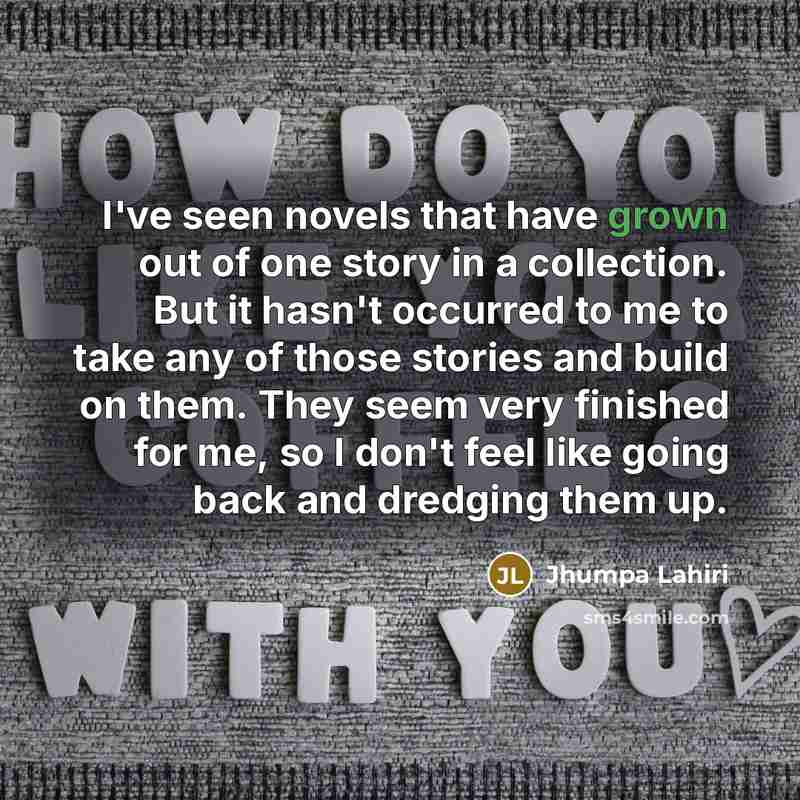 “I've seen novels that have grown out of one story…” quote by Jhumpa Lahiri