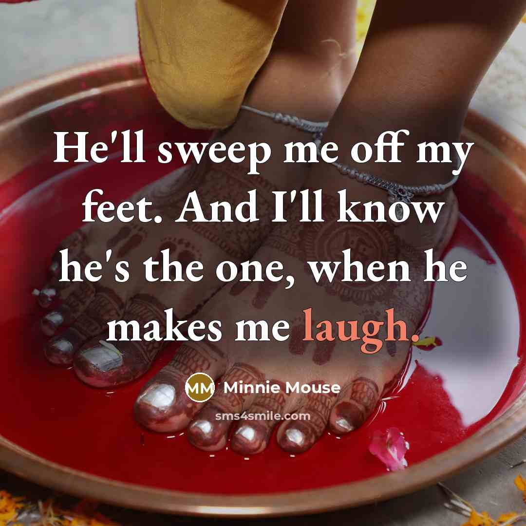 “He'll sweep me off my feet. And I'll know he's…” quote by Minnie Mouse