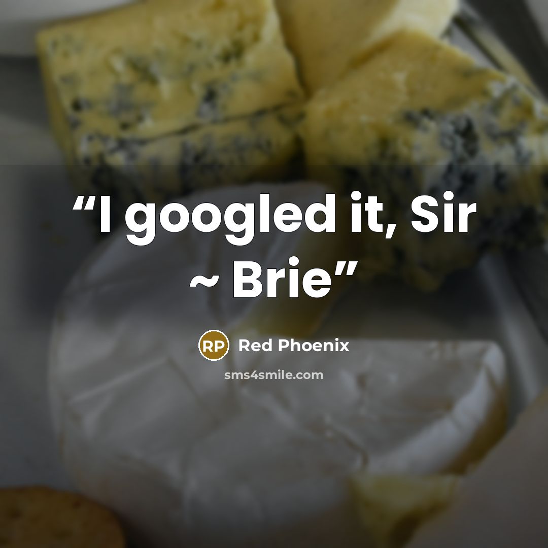 “I googled it, Sir ~ Brie” quote by Red Phoenix