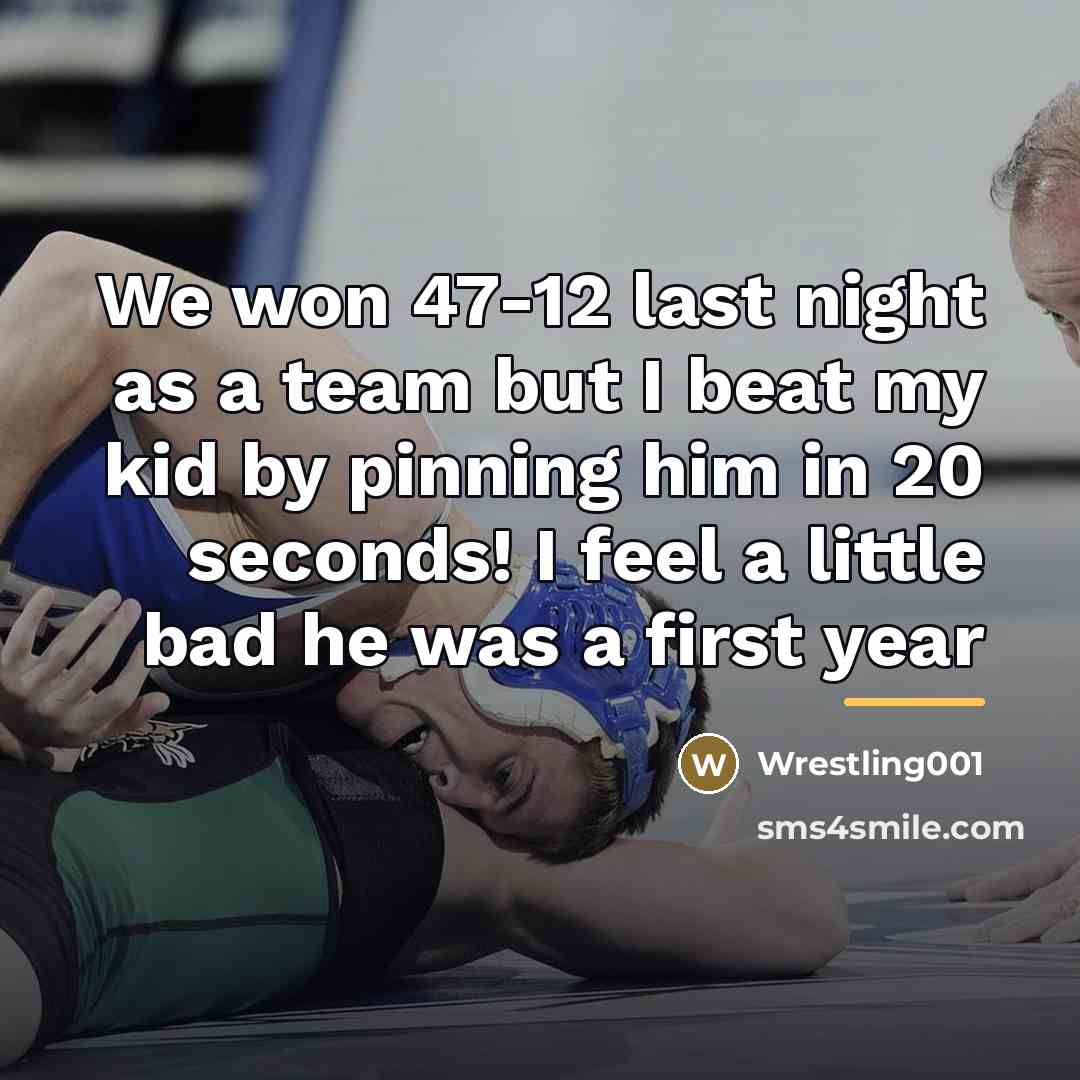 “We won 47-12 last night as a team but I…” quote by Wrestling001