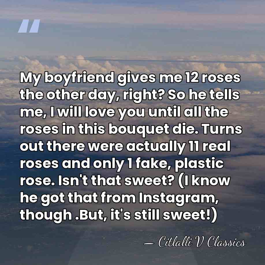 My boyfriend gives me 12 roses the other day, right? So he&hellip; - Citlalli V Classics