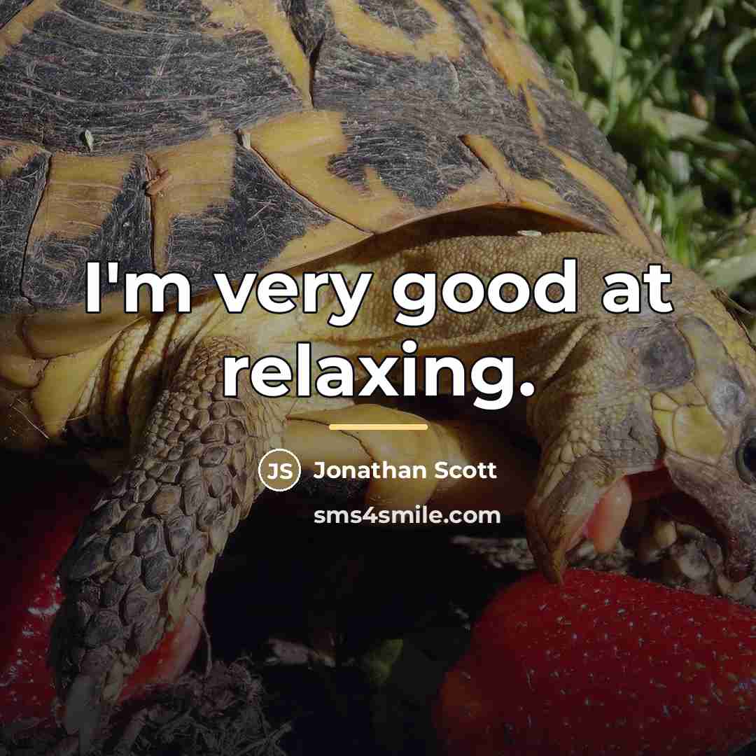 “I'm very good at relaxing.…” quote by Jonathan Scott