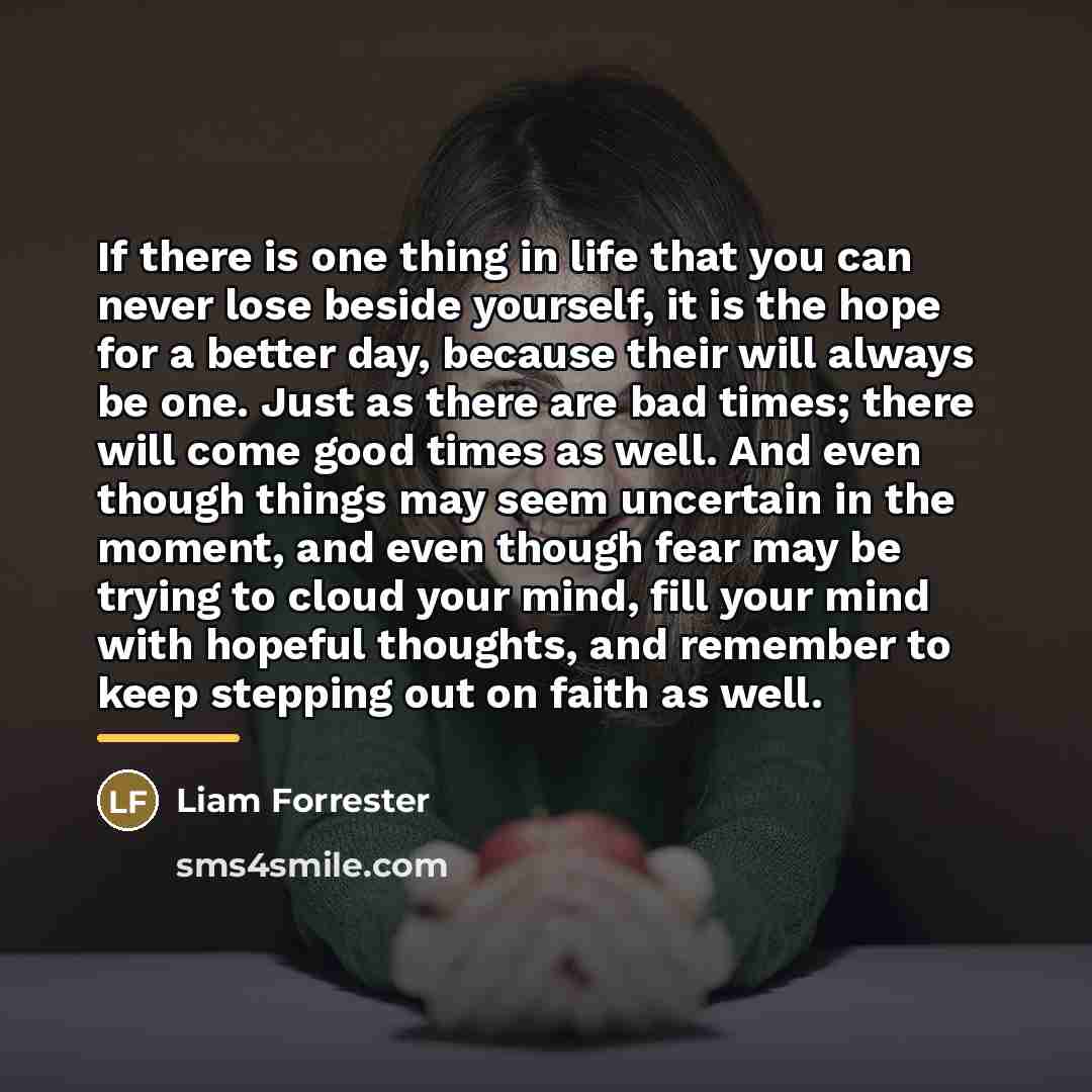 “If there is one thing in life that you can…” quote by Liam Forrester