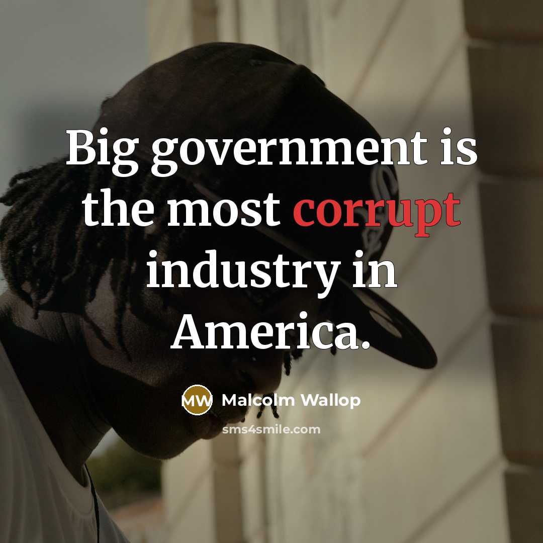 “Big government is the most corrupt industry in America.…” quote by Malcolm Wallop
