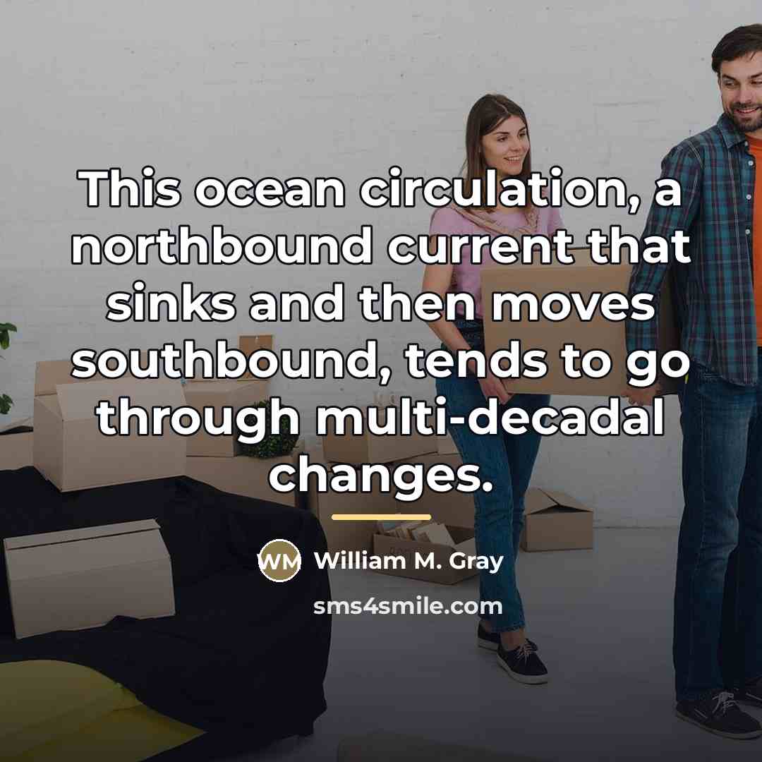“This ocean circulation, a northbound current that sinks and then…” quote by William M. Gray