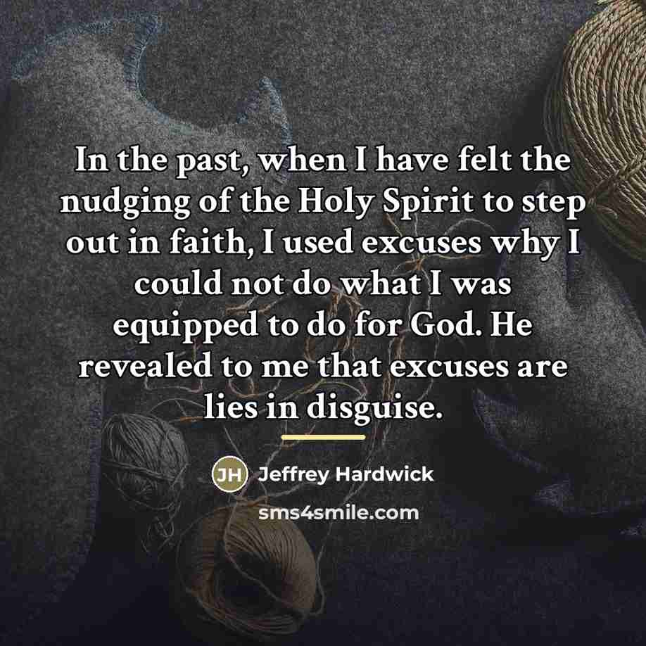 “In the past, when I have felt the nudging of…” quote by Jeffrey Hardwick