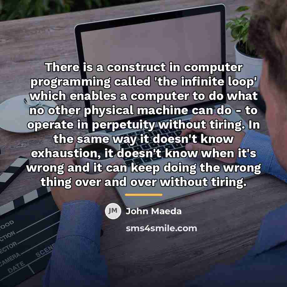 “There is a construct in computer programming called 'the infinite…” quote by John Maeda