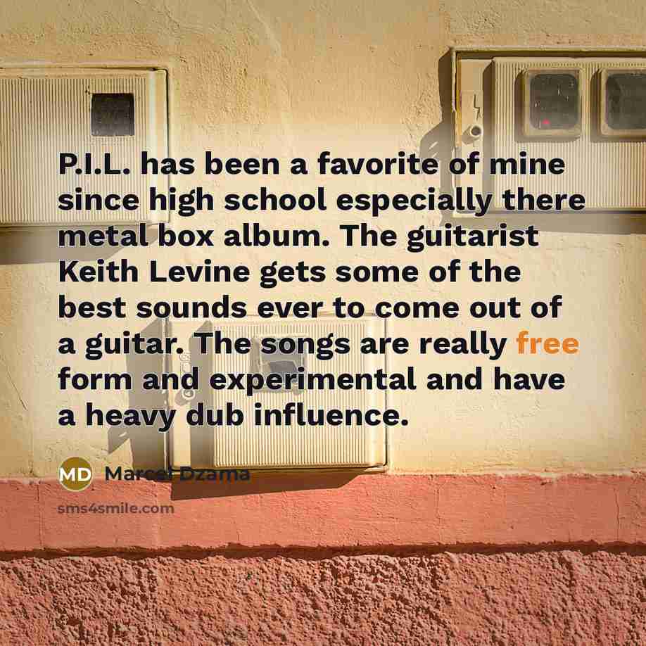 “P.I.L. has been a favorite of mine since high school…” quote by Marcel Dzama