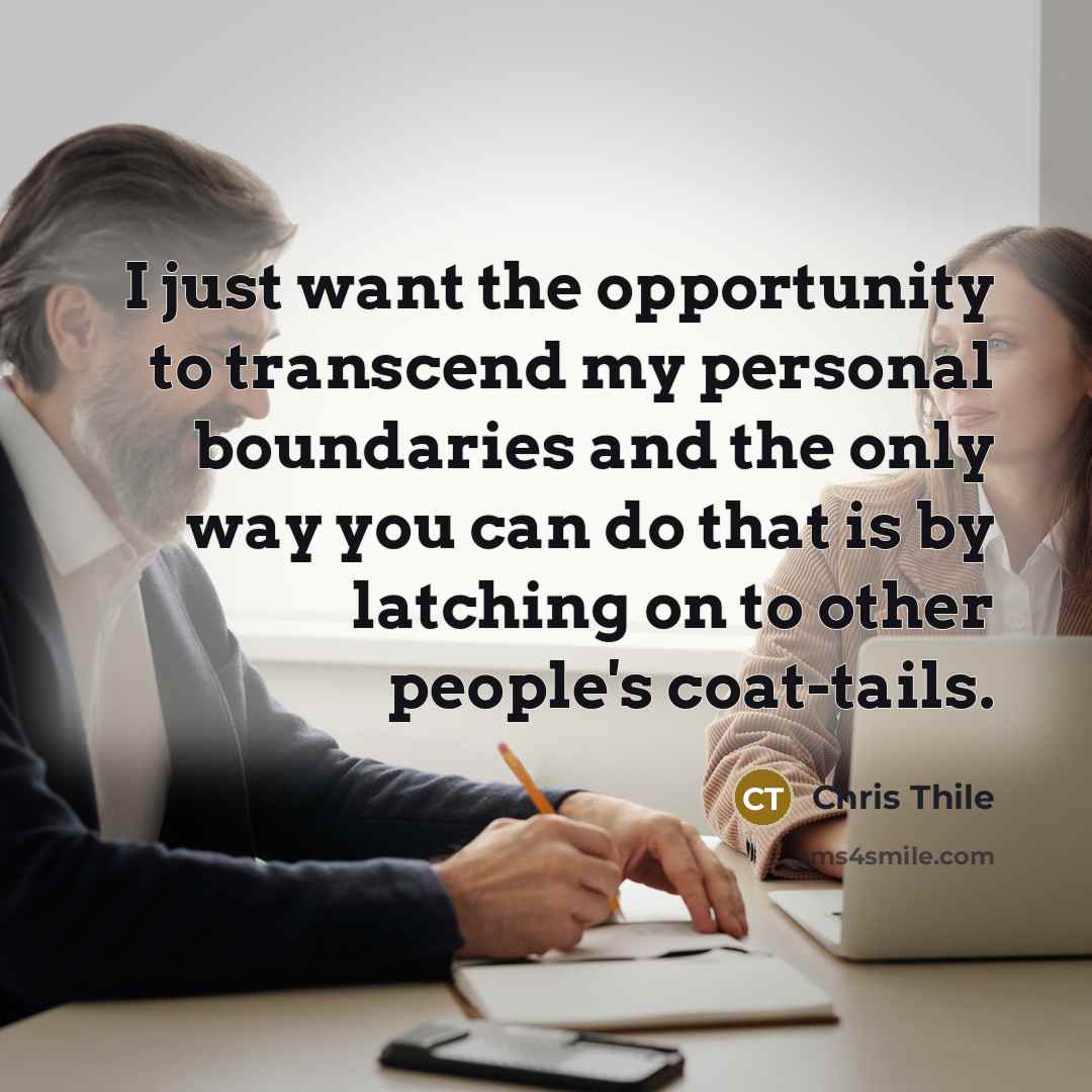 “I just want the opportunity to transcend my personal boundaries…” quote by Chris Thile