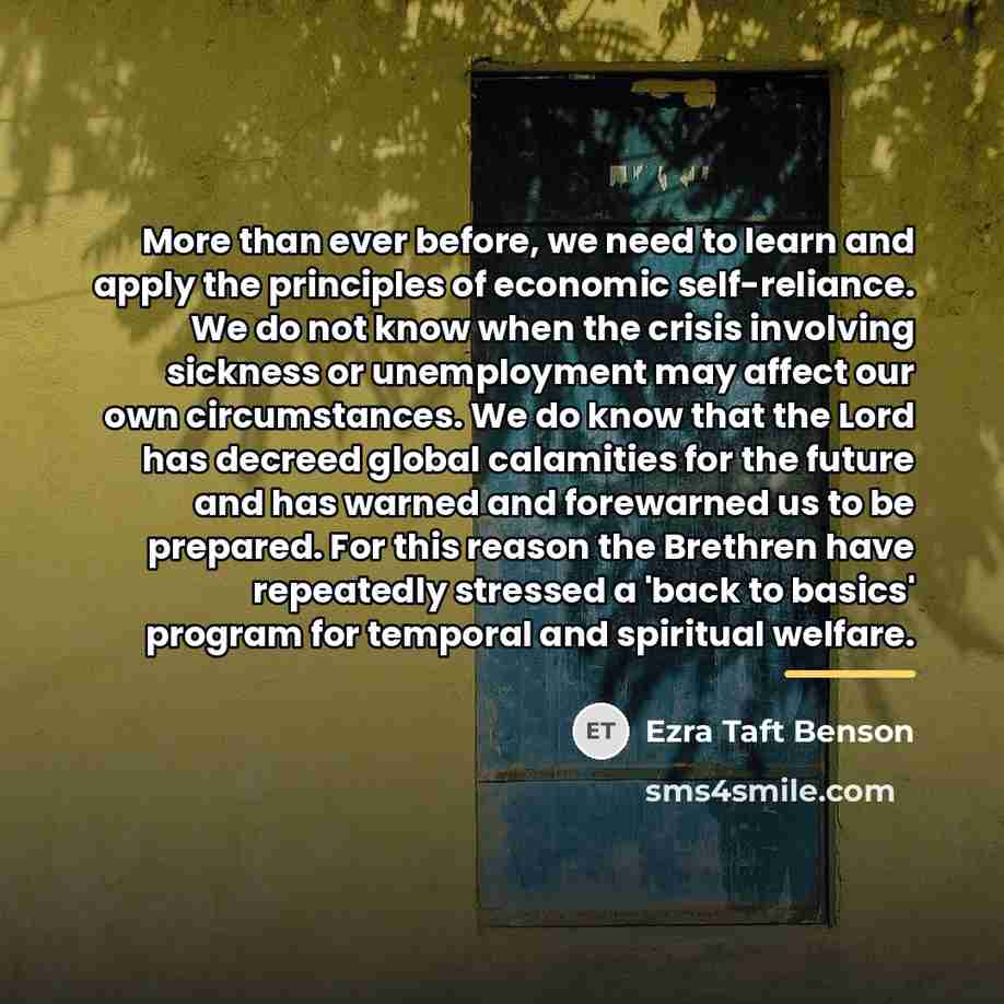 “More than ever before, we need to learn and apply…” quote by Ezra Taft Benson