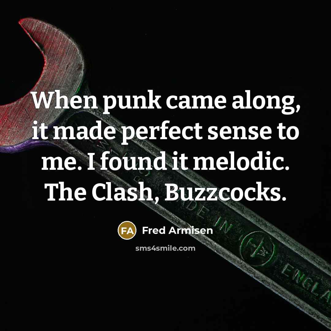 “When punk came along, it made perfect sense to me.…” quote by Fred Armisen