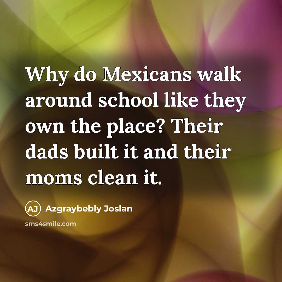 “Why do Mexicans walk around school like they own the…” quote by Azgraybebly Joslan