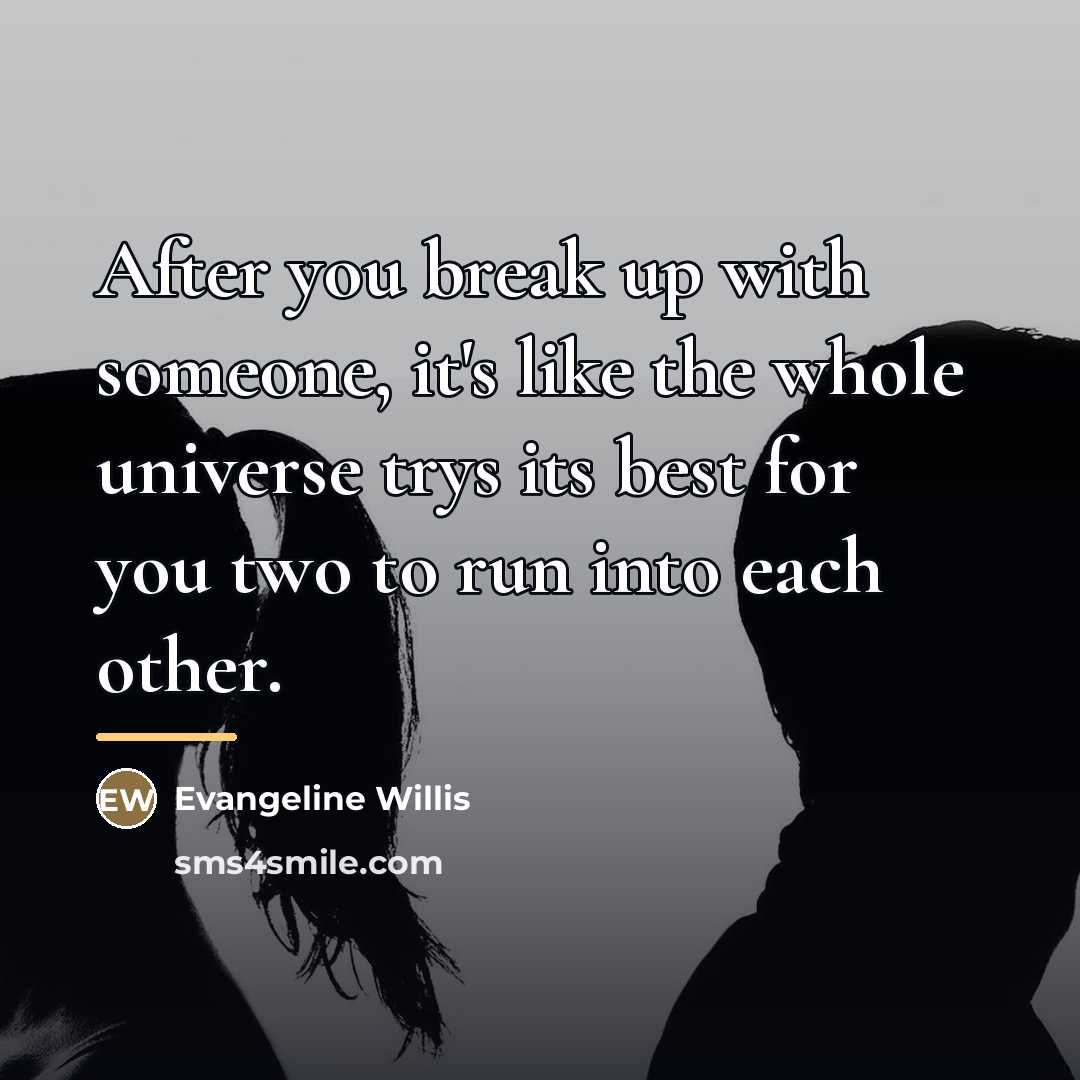 “After you break up with someone, it's like the whole…” quote by Evangeline Willis