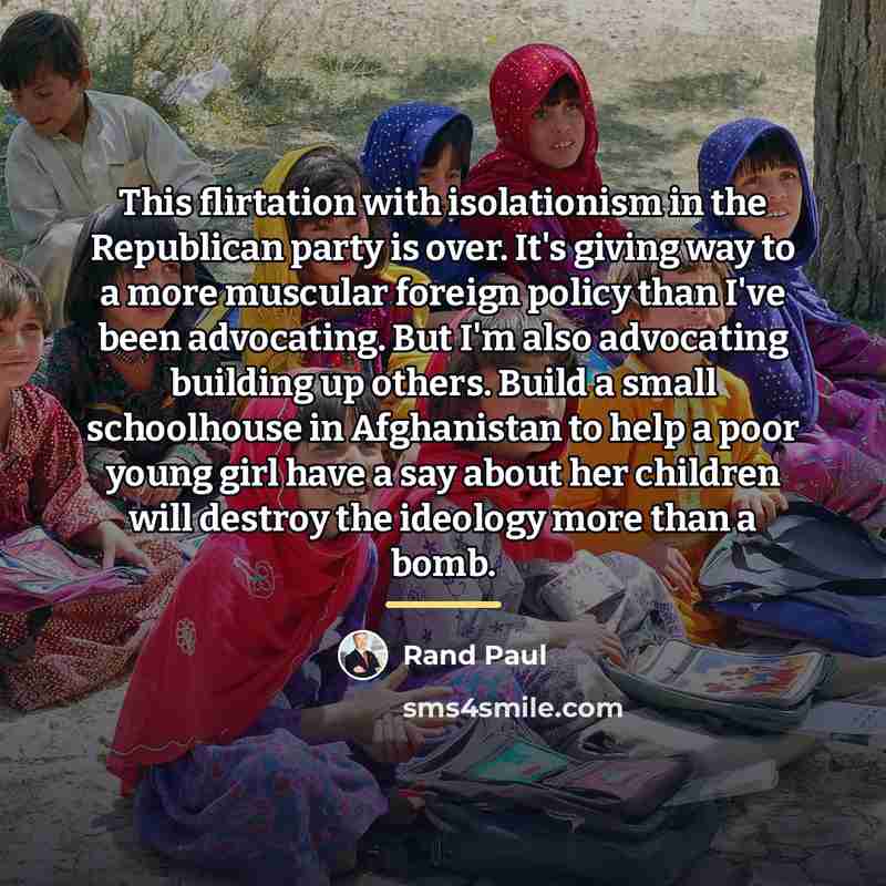 “This flirtation with isolationism in the Republican party is over.…” quote by Rand Paul