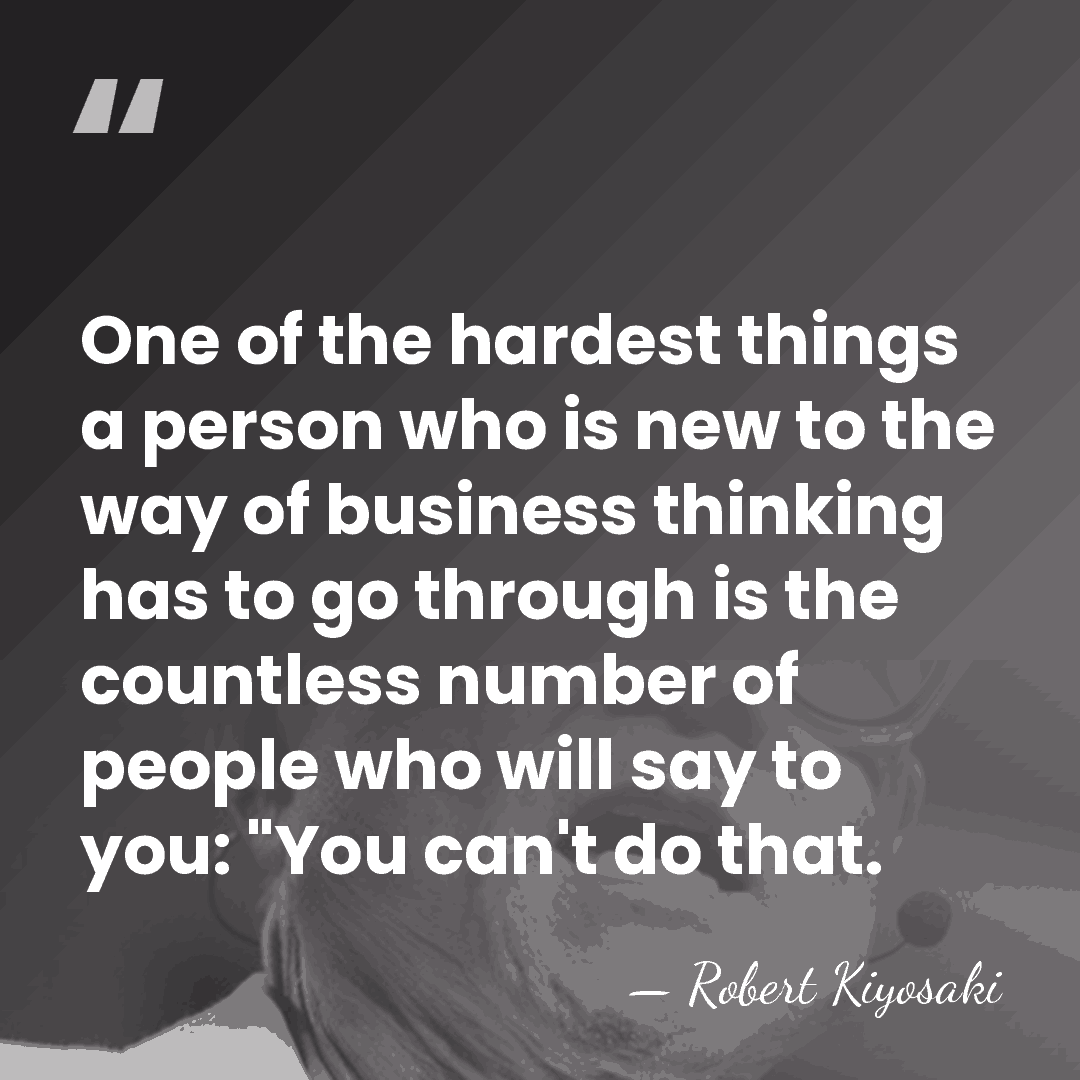 One of the hardest things a person who is new to the&hellip; - Robert Kiyosaki