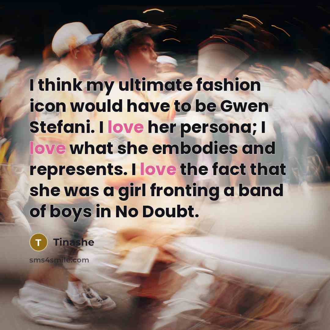“I think my ultimate fashion icon would have to be…” quote by Tinashe