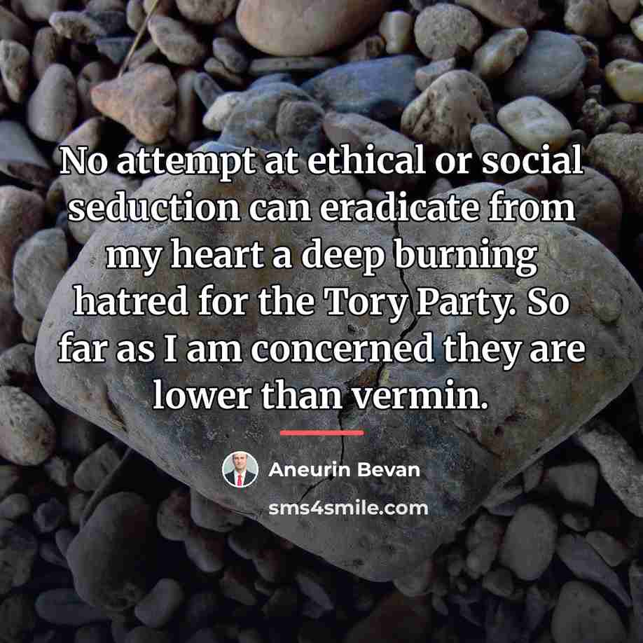 “No attempt at ethical or social seduction can eradicate from…” quote by Aneurin Bevan