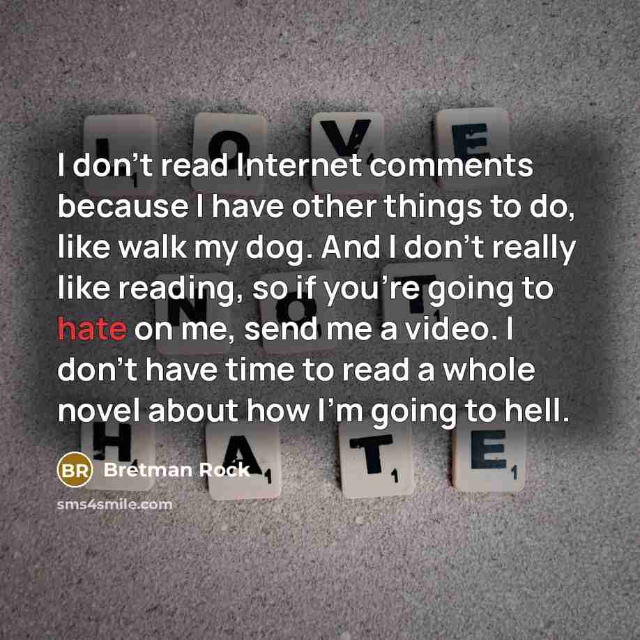 “I don't read Internet comments because I have other things…” quote by Bretman Rock