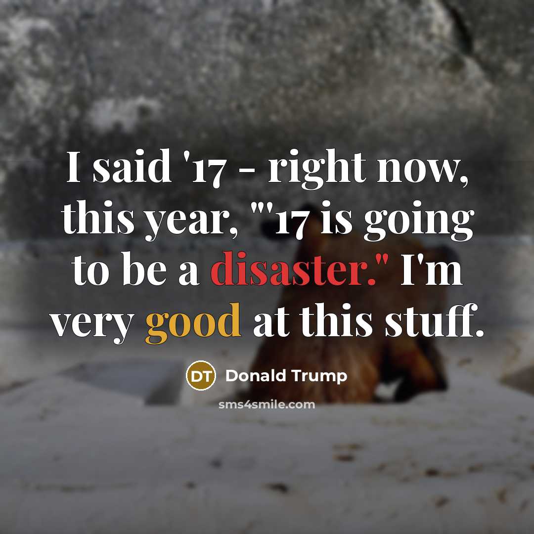 “I said '17 - right now, this year, "'17 is…” quote by Donald Trump