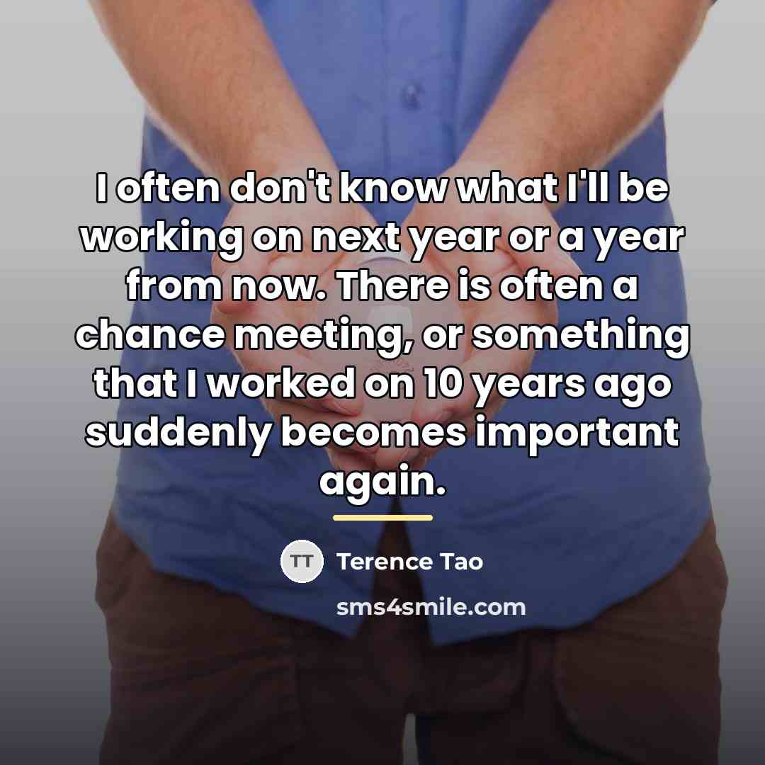“I often don't know what I'll be working on next…” quote by Terence Tao